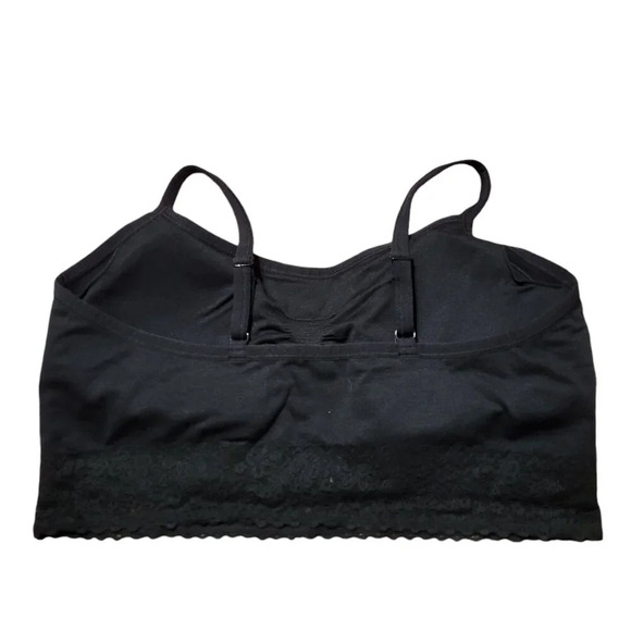 Torrid Curve Lightly Lined Black Seamless Lace Band Bralette Size 2 - Picture 5 of 7